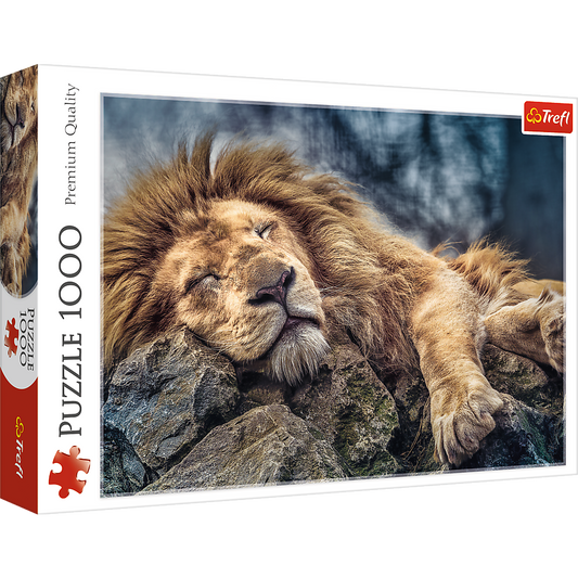 1000 Piece Jigsaw Puzzles, Sleeping Lion, Wild Animal Puzzle, Big Cats Puzzle, Adult Puzzles, Trefl 10447