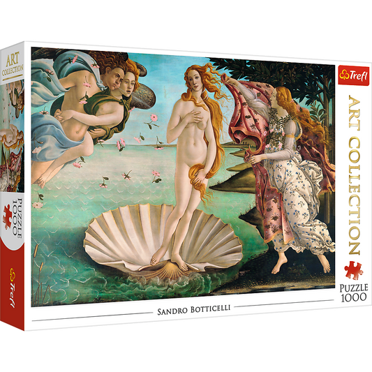 1000 Piece Jigsaw Puzzles, The Birth of Venus, Botticelli, Goddess of Love and Beauty, Greek Mythology, Adult Puzzles, Trefl 10589