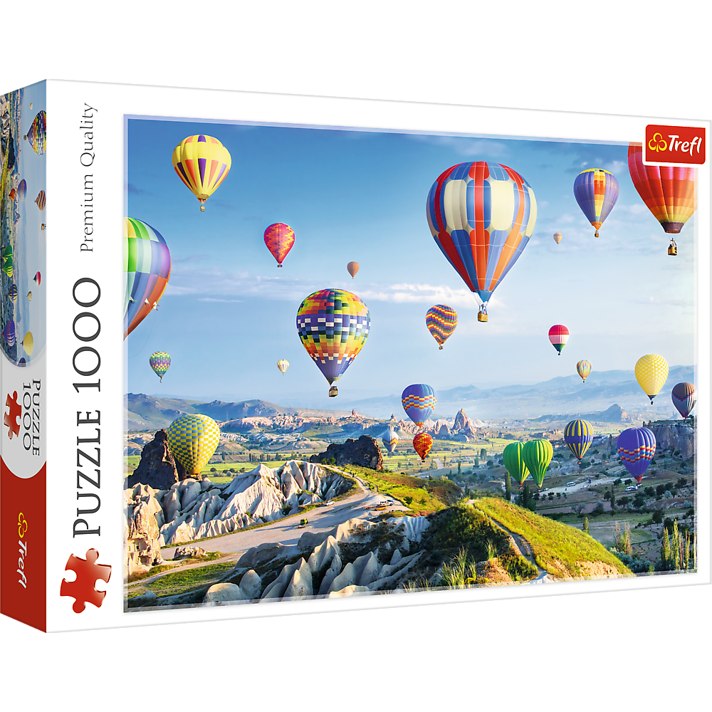 1000 Piece Jigsaw Puzzles, View of Cappadocia, Turkey, Hot Air Balloons, Beautiful Landscape Puzzles, Adult Puzzles, Trefl 10613