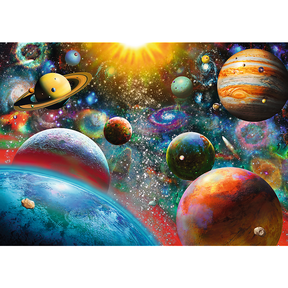 1000 Piece Jigsaw Puzzles, Cosmos, Solar System Puzzle with Comets, Asteroids and Galaxies, Universe, Adult Puzzles, Trefl 10624