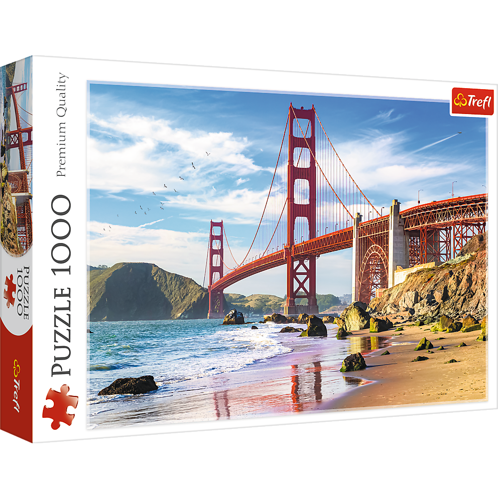 1000 Piece Jigsaw Puzzles, Golden Gate Bridge, San Francisco, USA, Landscape, Adult Puzzles, Trefl 10722