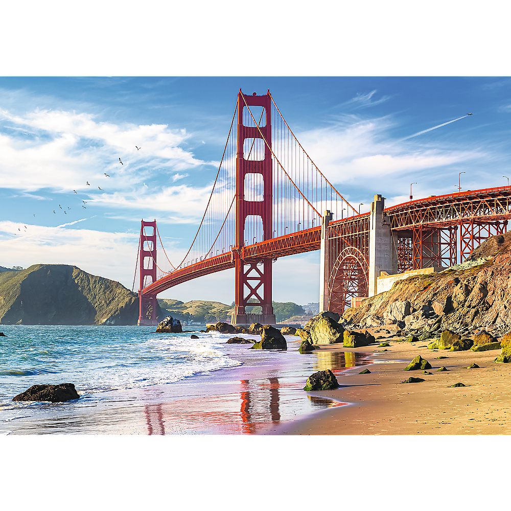 1000 Piece Jigsaw Puzzles, Golden Gate Bridge, San Francisco, USA, Landscape, Adult Puzzles, Trefl 10722