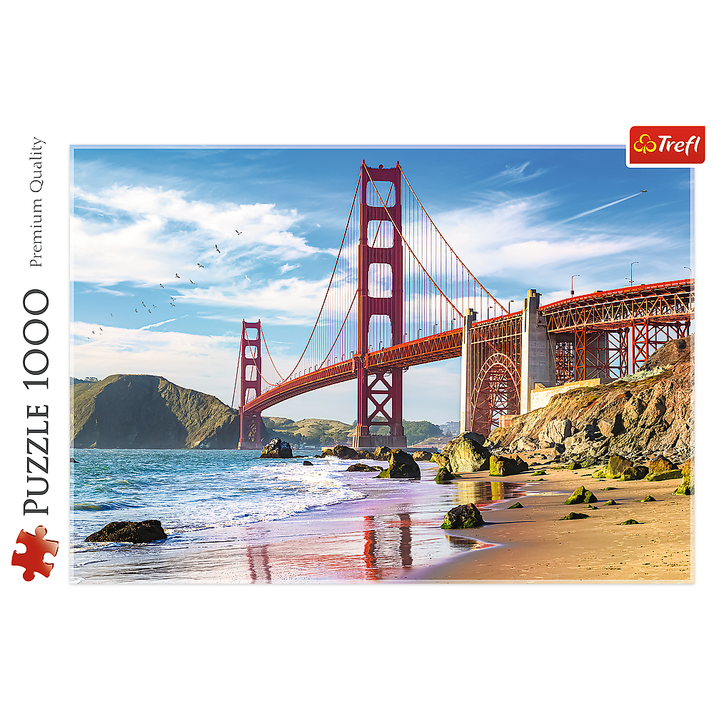 1000 Piece Jigsaw Puzzles, Golden Gate Bridge, San Francisco, USA, Landscape, Adult Puzzles, Trefl 10722