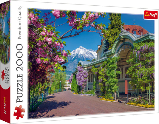 2000 Piece Jigsaw Puzzles, Merano, Italy, Landscape Puzzle of Italy with Mountains, Adult Puzzles, Trefl 27115