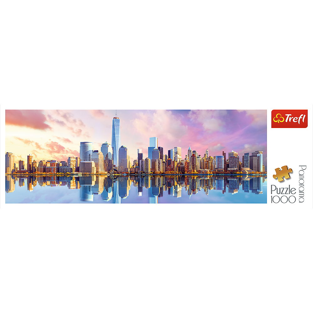 Panorama 1000 Piece Jigsaw Puzzles, Manhattan, New York, USA, Puzzle of New York with City Skyline, Adult Puzzles, Trefl 29033