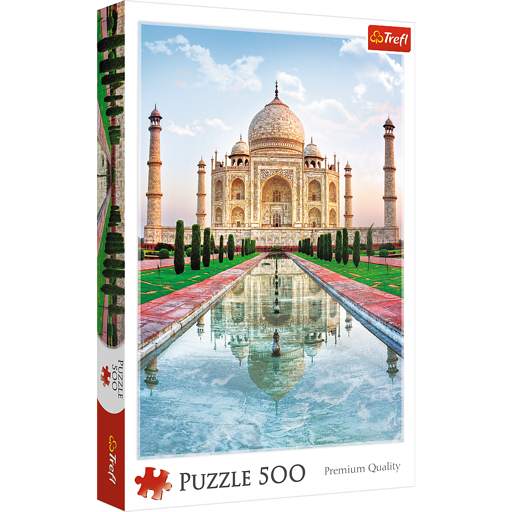 500 Piece Jigsaw Puzzle, Taj Mahal, Agra India Puzzles, Mausoleum Puzzles, Adult Puzzles, Trefl 37164