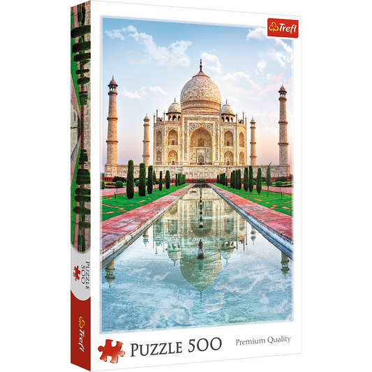 500 Piece Jigsaw Puzzle, Taj Mahal, Agra India Puzzles, Mausoleum Puzzles, Adult Puzzles, Trefl 37164