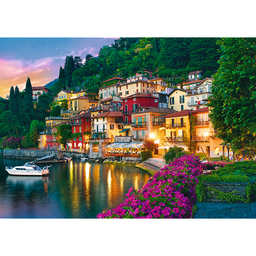 500 Piece Jigsaw Puzzles, Lake Como, Puzzle of Italy, Romantic Village Puzzle, Oceanside Puzzle, Adult Puzzles, Trefl 37290