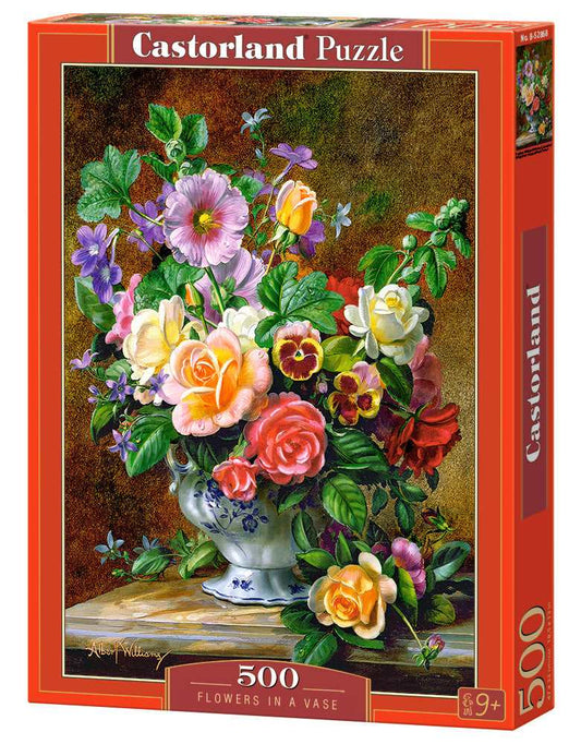 500 Piece Jigsaw Puzzle, Flowers in a Vase, Flower and plants Puzzle