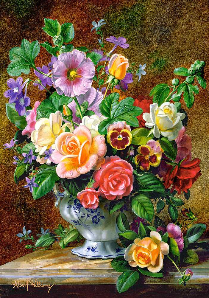 500 Piece Jigsaw Puzzle, Flowers in a Vase, Flower and plants Puzzle