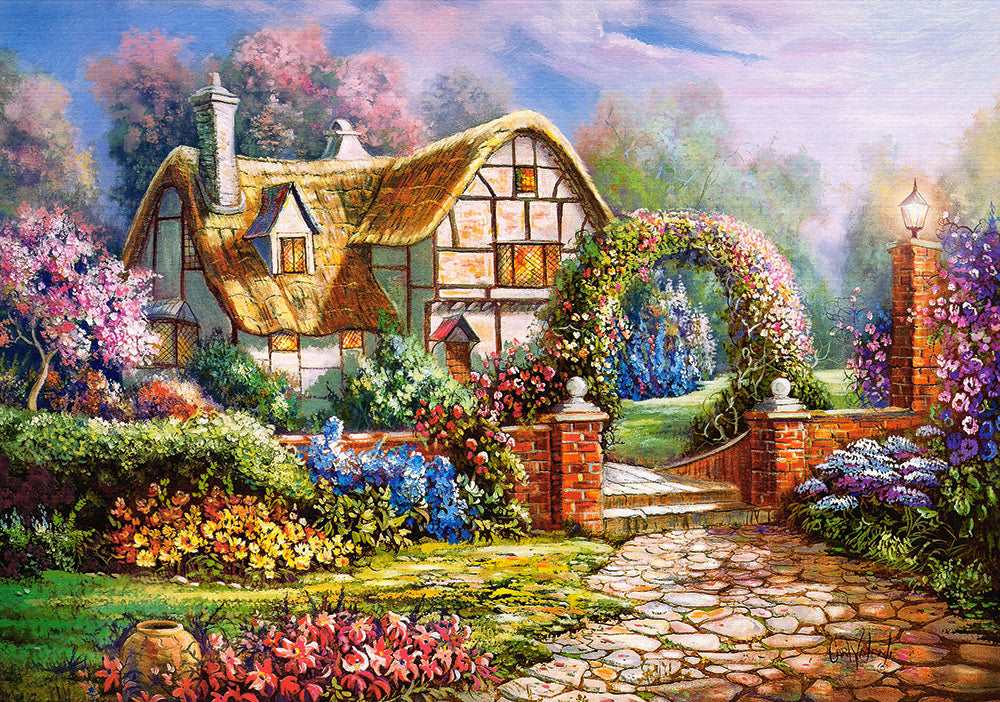 500 Piece Jigsaw Puzzle, Wiltshire Gardens, Charming Nook, Countryside, Adult Puzzles, Castorland B-53032