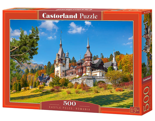 500 Piece Jigsaw Puzzle, Castle Peles, neo-Renaissance castle, Romania , Adult Puzzle, Castorland B-53292