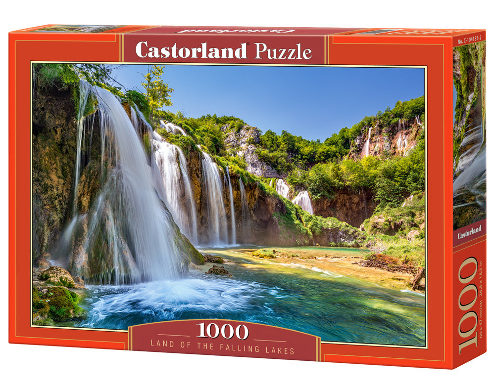 1000 Piece Jigsaw Puzzle, Land of the Falling Lakes , National park, Pure nature, River puzzle, Adult Puzzle, Castorland C-104185-2