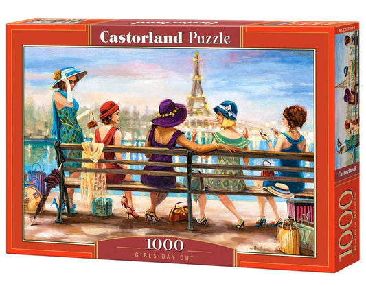 1000 Piece Jigsaw Puzzle, Girls Day Out, Ladies of Paris, Elegant ladies, Paris puzzle, Adult Puzzle, Castorland C-104468-2