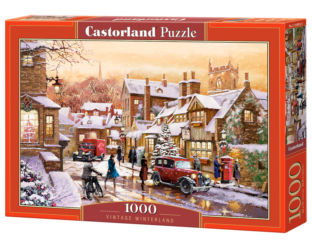 1000 Piece Jigsaw Puzzle, Vintage Winterland, Winter puzzle, Snow, Adult Puzzle, Castorland C-104802-2