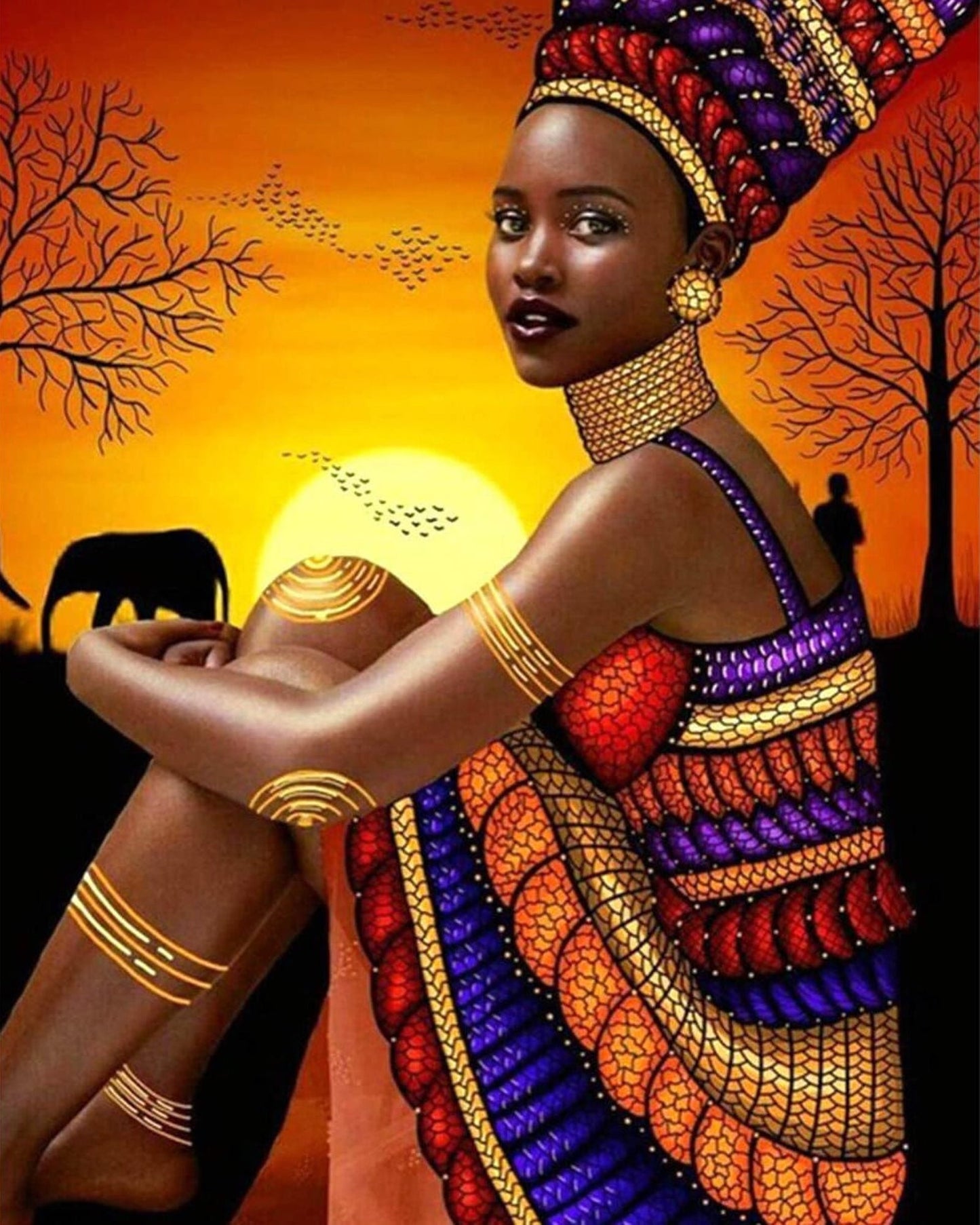 Beautiful African Women Paint By Numbers Canvas Kit For Adults