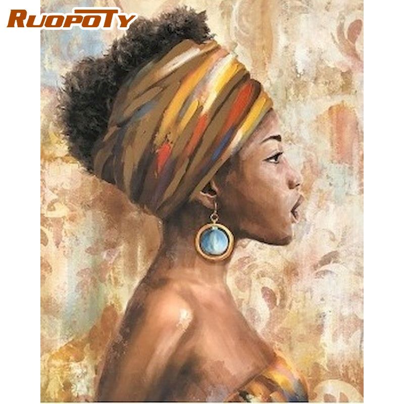 African Women Canvas Acrylic  Paint By Numbers