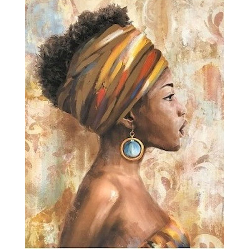 African Women Canvas Acrylic  Paint By Numbers