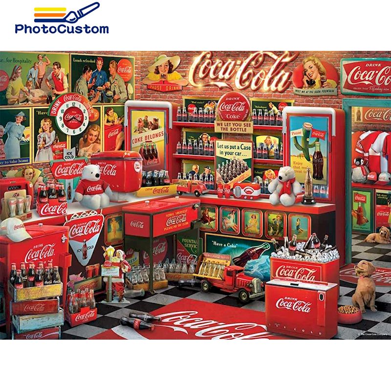 Collection of Cola Signs Canvas Paint By Numbers Kit