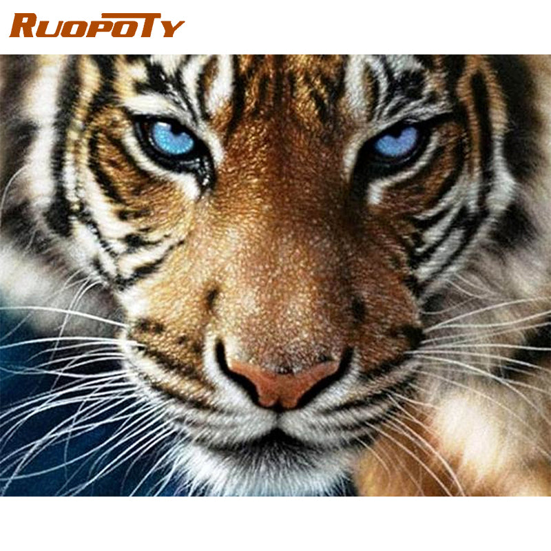 Tiger DIY Oil Painting By Numbers Kit