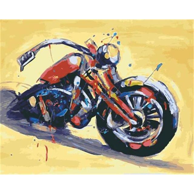 Motorcycle DIY Oil Paint By Numbers Set